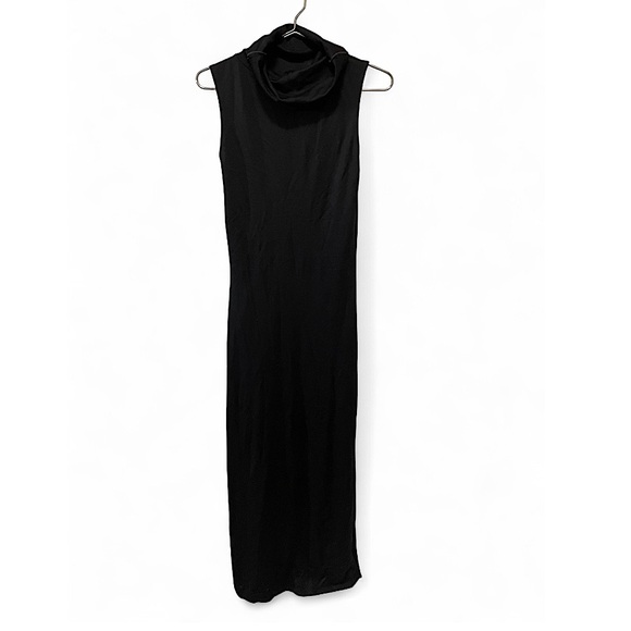 Dolls Kill Black Turtleneck Sleeveless Maxi Dress - Picture 8 of 9